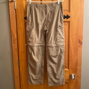 Columbia Omni-shade convertible hiking camping light nylon pants 32x30